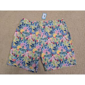 NWT Johnnie-O Swim Trunks Mens Medium Zest Floral 7 inch inseam
